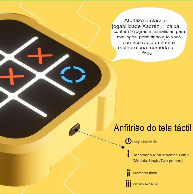 Jogo da Velha Eletronico Tic-Tac-Tou Jogo Portátil